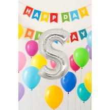 Folyo Harf S Gümüş 26 Inc 66 Cm Çok Renkli