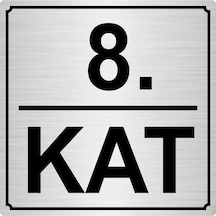 8.Kat 15Cmx15Cm Metal Yönlendirme Levhası Gümüş Renk Metal