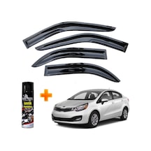 Kia Rio Sedan Mügen Cam Rüzgarlığı 2011-2017 Arası 4 Lü Takım +500ml Lastik Parlatıcı