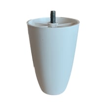 Zeygen Armut Plastik M8 Vidalı Mobilya Koltuk Ayağı Beyaz 12CM 8'li