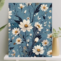 Sayılarla Boyama Tuval Seti Fırça Boya Dahil Çıtalı 40x50 Cm - Papatya