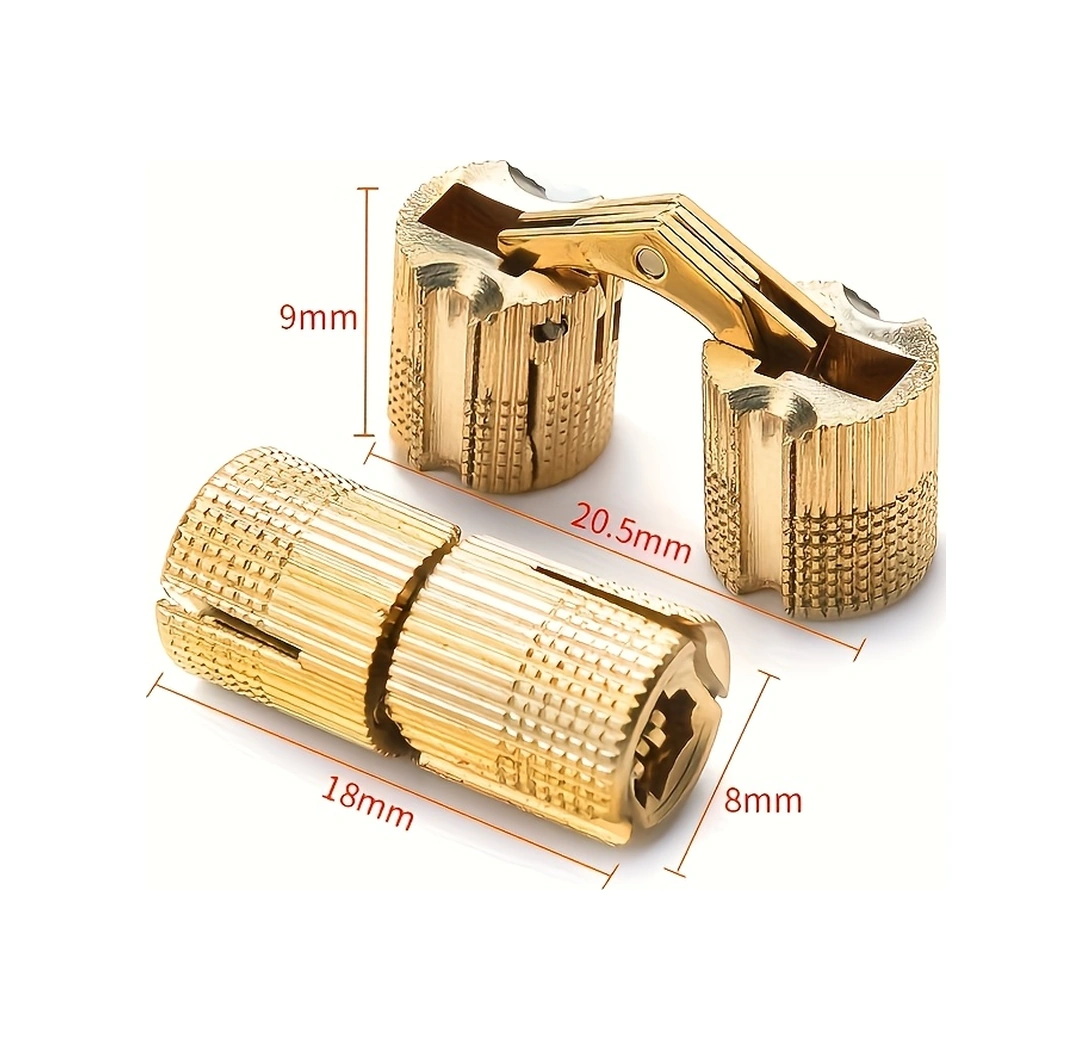 Topnotch 2 Adet 8mm Gizli Kapı Menteşesi 180 Derece Dayanıklı Endüstriyel Mutfak Dolap Mekanizması 8mm