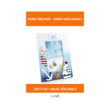 Ahşap Marin Resim Çerçevesi Su Geçirmez Dekoratif 22x17 Cm