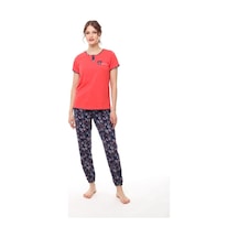 Pijadore 1448 Kadın Kısa Kollu Manşetli Pijama Takım 001