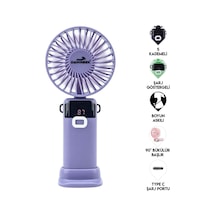 Dawreek Bt0258 Led Göstergeli El Fanı Mavi Mor