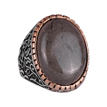 Gerçek Doğal Pirit Taşı Yüzük, 925 Ayar Katı Gümüş Erkek Yüzük, Bereket Manifestasyonu Tasarımı Gümüş