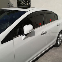 Honda Civic Fb7 Krom Cam Çıtası 4 Parça 2012-2016 Arası
