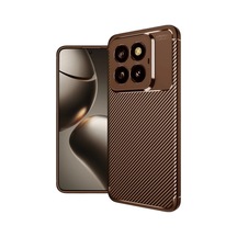 Xiaomi Mi 14t Pro Kılıf Auto Focus Karbon Kapak - Kahverengi 0.2M-Çok Renkli