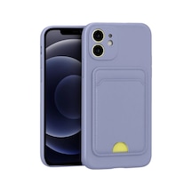 Apple Uyumlu iPhone 11 Uyumlu Kılıf Kelvin Kartvizitli Silikon - Lila