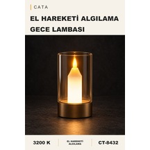 Cata 3200k Masa Lambası, El Hareketi Kontrollü Altın