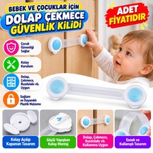 Bebek Ve Çocuklar İçin Dolap Çekmece Emniyet Güvenlik Kilidi Adet Fiyatıdır Çok Renkli