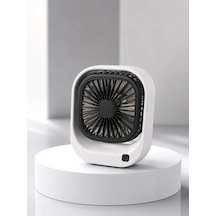 Ergonomik Şarjlı Masaüstü Fan 3 Kademeli Hız İle Serinletir