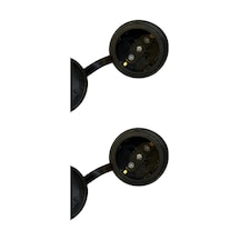 Nead 1x16 Kauçuk Uzatma Seyyar Priz Tekli Siyah 2 Adet