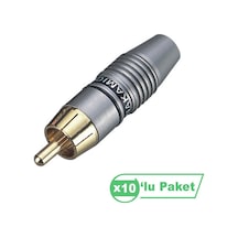 Losen Le5023 Siyah Rca Erkek Konnektör 10 Lu Paket
