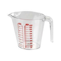 Ayrex Dereceli Ölçü Kabı 1000 Ml Hacminde 10 Aralıklı Sert Plastik Ölçü Kabı 1l 1, 1000 Ml Diğer