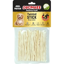 Dogmozz Premium Deri Burgu Stick Kalın Beyaz 50'li