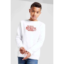 Tshirthane The Pretty Reckless Baskılı Unisex Çocuk Beyaz Sweatshirt Beyaz