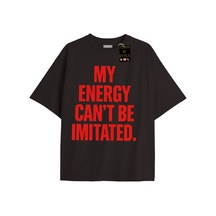 Flood Of Style Siyah Oversize T-shirt Myenergycantbeımıtated Özel Tasarım