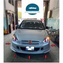 Hyundai Accent Era Ön Tampon Modifiyeli Boyasız Ham Siyah Fiberclass