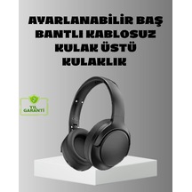 Siyah Kablosuz Bluetooth Kulaklık 300 Mah Hızlı Şarj Katlanabilir Pedli Diğer