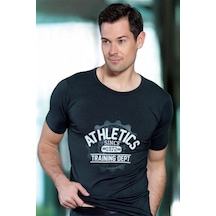 Alfa Aksesuar 03 Berrak Erkek Athletick Baskılı Tshirt 1036 siyah