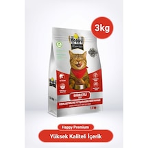 Happy Kısırlaştırılmış Sığır Etli Kuru Kedi Maması 3 KG