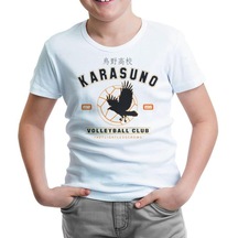 Karasuno - Volleyball Club 2012-2015 Beyaz Çocuk Tshirt
