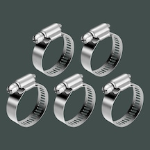 Tr 5 Adet Hortum Kelepçesi Tork Ayarlı 23x35 Mm Paslanmaz Çelik Boru Metal Kelepçe Ayarlanabilir Klips