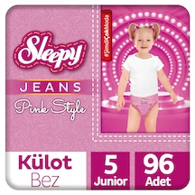 Sleepy Pink Jeans Külot Bez 5 Numara Junior 4 Lü Jumbo 96 Adet