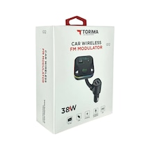 Torima G12 Bluetoot Fm Transmitter Fm Verici 38w Pd Giriş Microsd Kart Girişi