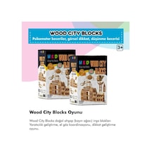 Wood City Blocks Ahşap Şehir Blokları Kayın Ağacı
