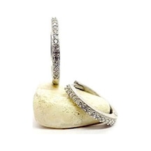 Zirkon Taşlı Gümüş Halka Küpe N11.99389