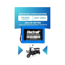 Kral Kr-306 Tien Uyumlu Batarya Standart Kapasite Lifepo4 60v 32ah Elektrikli Motorsiklet Bataryası