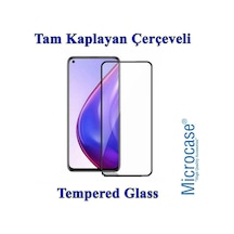 Microcase Xiaomi Redmi K40 Tam Kaplayan Çerçeveli Cam - Siyah