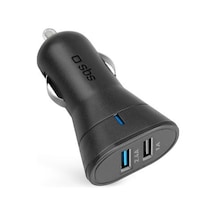 Sbs Mini Araç Şarj Cihazı 12/24V 2400 Mah 2 Usb Çıkışı Siyah Tecr
