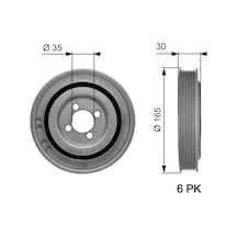 Krank Kasnak - Fiat Egea, 500, Panda, Grande Punto, Punto, Doblo, Tipo, Fiorino, Qubo, Idea, Strada, Linea, Mito - Gates-tvd1032 25865098