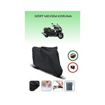 Siyah Yamaha Majesty 400 Motosiklet Brandası Arka Çanta Uyumlu