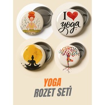 Yoga 4'lü Rozet Seti-44 Mm Çok Renkli
