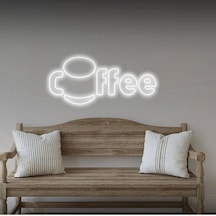 Coffee Yazılı Neon Tabela Beyaz