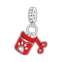 Kırmızı Pati İzli Airpods Sallantılı Charm