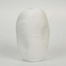 Vitale Beyaz Fosil Vazo 26 27 20 Cm Ak.jm00019 Renkli