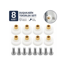 Banyo Duşakabin Tekerleri 8 Adet Takım 1.kalite Beyaz