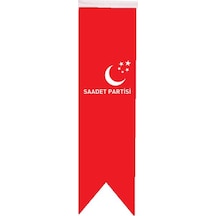 Masa Üstü Kırlangıç Saadet Partisi Bayrağı - 8X30Cm Çift Taraflı