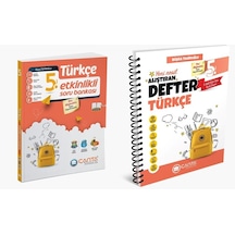 Çanta 2025 5. Sınıf Türkçe Etkinlikli Kazanım Soru Bankası + Defter Seti 2 Kitap
