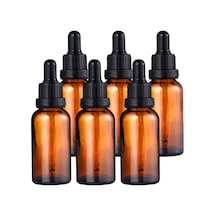 Amber Cam Damlalık Seti 6'lı Cam Şişeler Damlalıklı Kahverengi 30 Ml Parfüm, Kolonya, Uçucu Yağlar Ve Örnekler İçin Mini Şişe