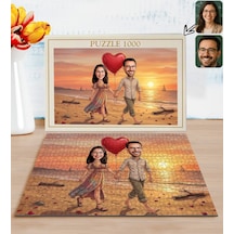 Bk Gift Kişiye Özel Sevgili Karikatürlü 1000 Parça Profesyonel Puzzle-16, 1000 Puzzle, Sevgililer Günü Hediyesi, Sevgiliye Hediye Kobitmeyencom36186 B