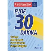 Tudem 4. Sınıf Evde 30 Dakika Öğrenci Kitabı 2023