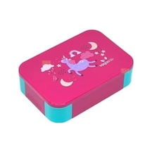 900ml Lunchbox Tek Katlı 2 Bölmeli Pp Plastik Çocuk Sefer Tası Yemek Kutusu Pembe Açık