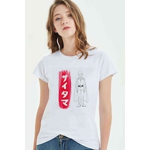 One Punch Man Baskılı Beyaz Kadın Tshirt (534307111)