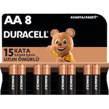 Duracell LR6/MN1500 AA Kalem Pil 8'li